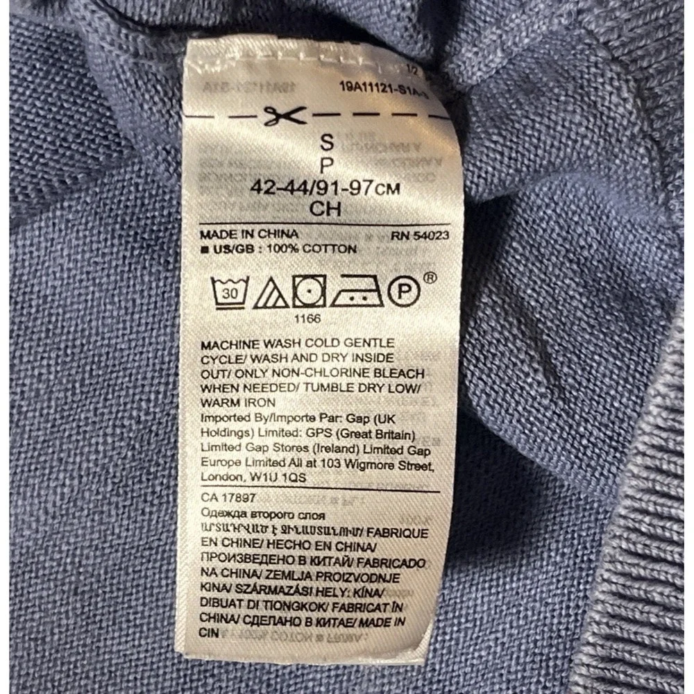 Banana‎ Republic Cotton Club Knit Sweater Size S Periwinkle Lightweight Crewneck